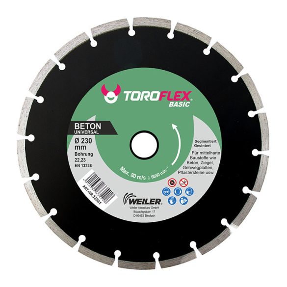 Gyémánt korong Toroflex Hobby Basic 230 x 22,2 