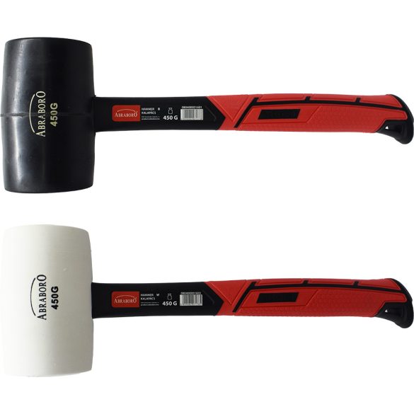 Kalapács gumis fehér 450 g Abraboro