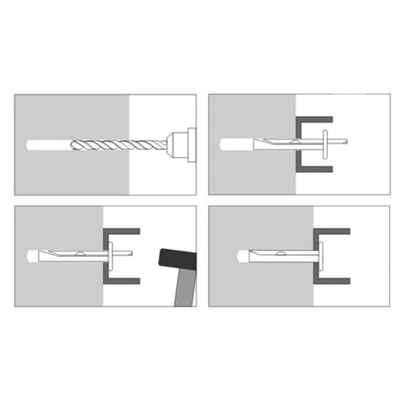 Acél beütőék 6x40 (födémék)