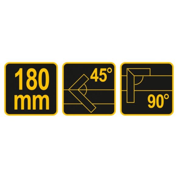 Talpas derékszög vonalzó 180 mm Vorel