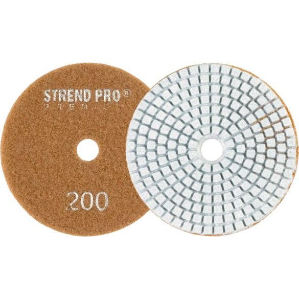 Tépőzáras gyémánt csiszoló és polírozókorong 100 mm/P200 vizes Stend Pro
