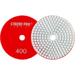   Tépőzáras gyémánt csiszoló és polírozókorong 100 mm/P400 vizes Stend Pro