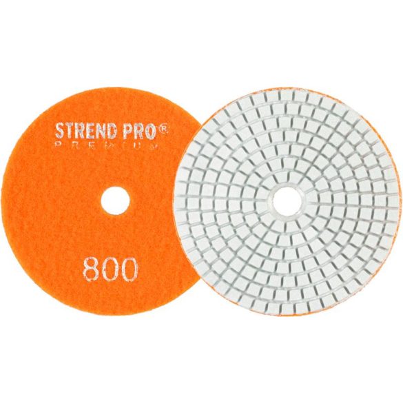 Tépőzáras gyémánt csiszoló és polírozókorong 100 mm/P800 vizes Stend Pro