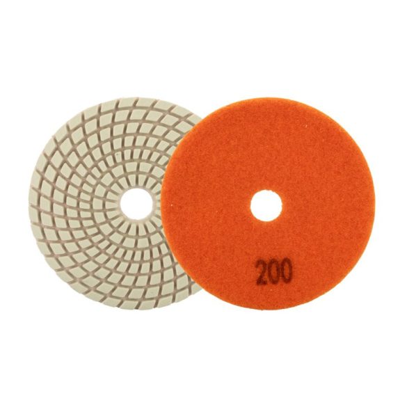 Tépőzáras gyémánt csiszoló és polírozókorong 100 mm/P200 vizes Festa
