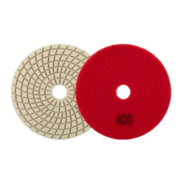 Tépőzáras gyémánt csiszoló és polírozókorong 100 mm/P400 vizes Festa