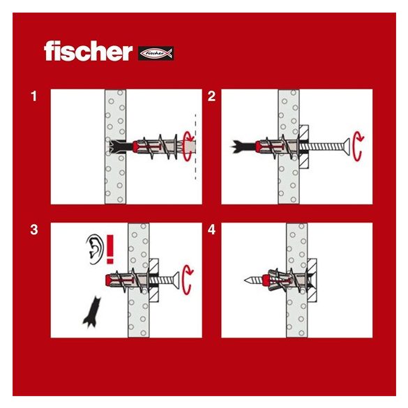 Fischer Gipszkartontipli 6 x 28 mm önfúró DuoBlade