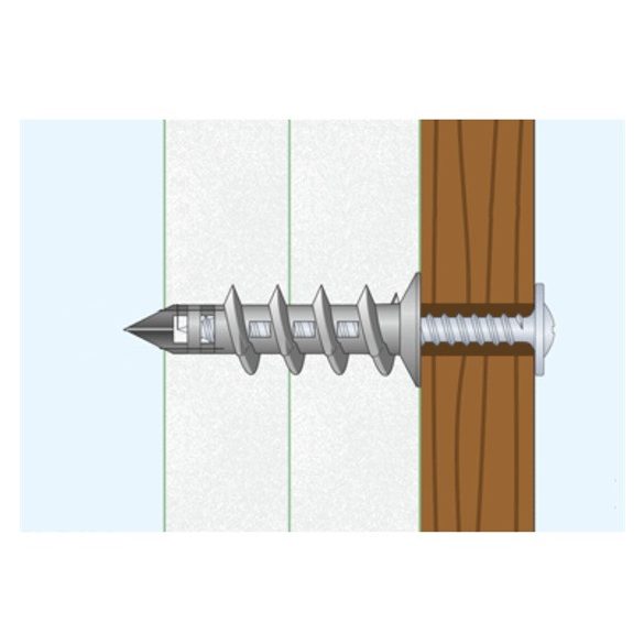 Gipszkarton tipli önfúrós fém 14x38 mm (dupla kartonhoz)