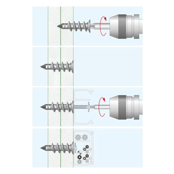 Gipszkarton tipli önfúrós fém 14x38 mm (dupla kartonhoz)