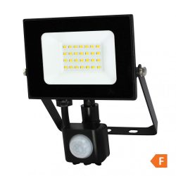 Reflektor 20W Led mozgásérzékelős fekete