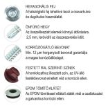 Lindab csavar 4,8 x 19 téglavörös 8004