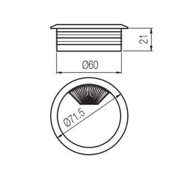 Kábelkivezető Barna