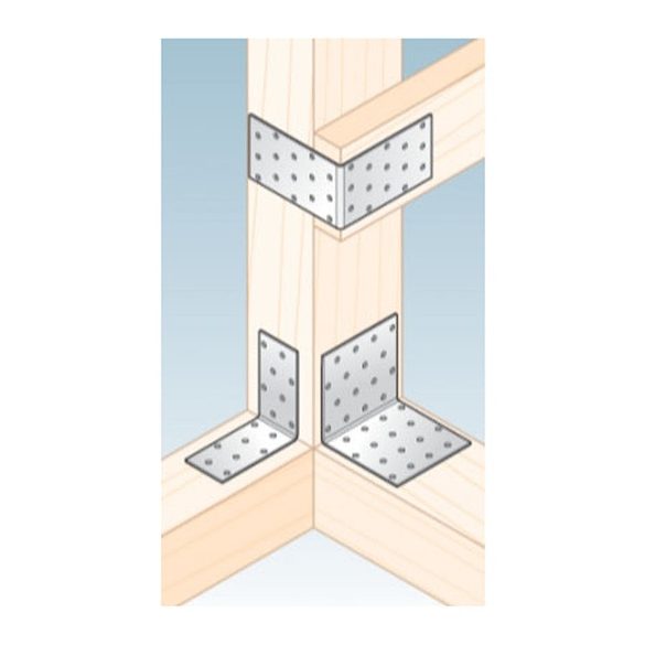 Sarokösszekötő lemez perforált 100*100*100