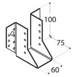Oszlop tartó szeglemez 60*100