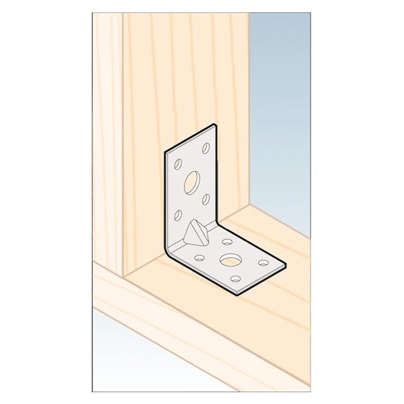 Sarokösszekötő lemez perforált 50*50*35