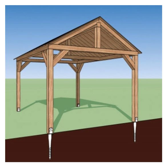 Talajcsavar 80 x 685 / 4 mm tűzihorganyzott