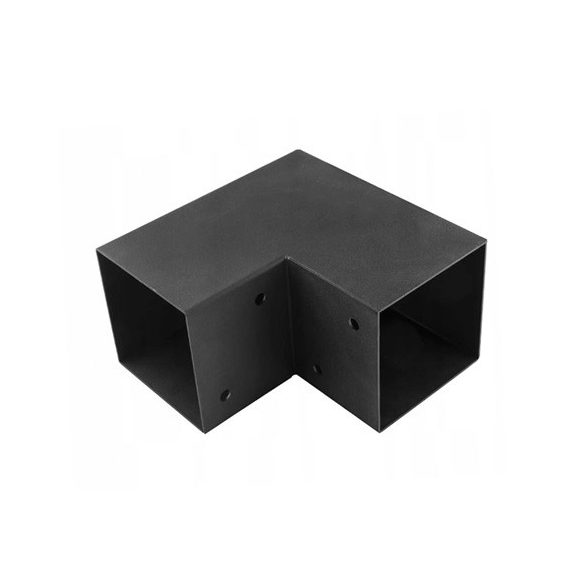 Gerenda összekötő "L" 95 x 185 x 185 / 1,5 mm fekete