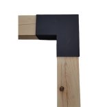 Gerenda összekötő "L" 95 x 185 x 185 / 1,5 mm fekete