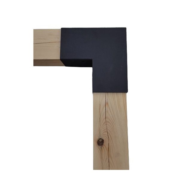 Gerenda összekötő "L" 95 x 185 x 185 / 1,5 mm fekete