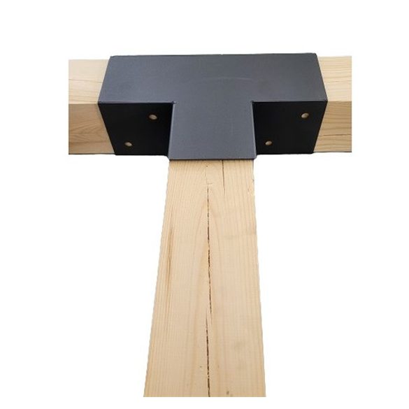Gerenda összekötő "T" 95 x 185 x 275 / 1,5 mm fekete Pergola