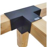 Gerenda összekötő "X" 95 x 185 x 185 x 275 / 1,5 mm fekete Pergola