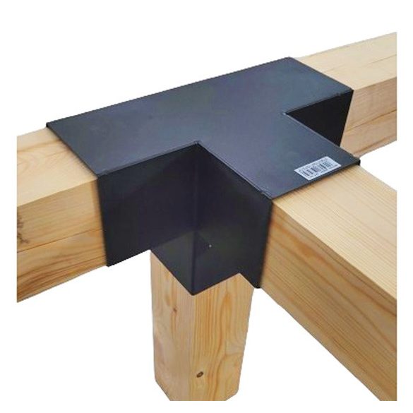 Gerenda összekötő "X" 95 x 185 x 185 x 275 / 1,5 mm fekete Pergola