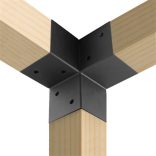 Gerenda összekötő "Y" 95 x 185 x 185 / 1,5 mm fekete Pergola