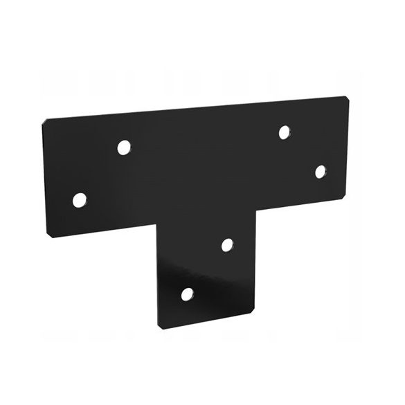 Összekötő lemez "T" 255 x 170 x 85 / 2,5 mm fekete Pergola