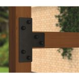 Összekötő lemez "T" 255 x 170 x 85 / 2,5 mm fekete Pergola