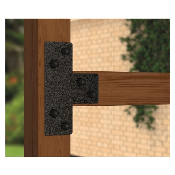 Összekötő lemez "T" 255 x 170 x 85 / 2,5 mm fekete Pergola