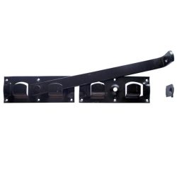 Fekete kapuzár kétszárnyas 440x70