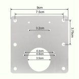 Kivetőpánt javító lemez 90x90 Inox