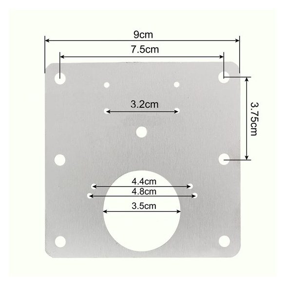 Kivetőpánt javító lemez 90x90 Inox