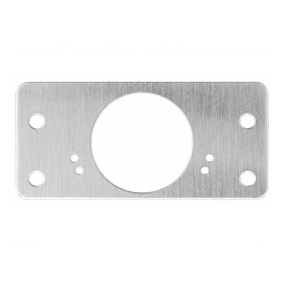 Kivetőpánt javító lemez ajtóra 90 x 43,5 / 1 mm INOX