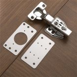 Kivetőpánt javító lemez ajtóra 90 x 43,5 / 1 mm INOX