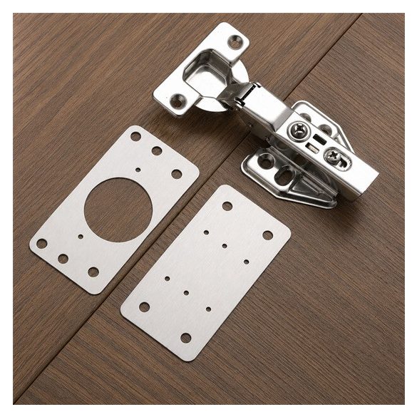 Kivetőpánt javító lemez ajtóra 90 x 43,5 / 1 mm INOX