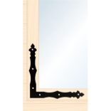 Fekete L sarokvas díszes 200x200-as