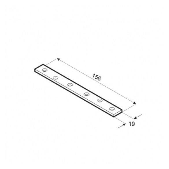 Összekötő lemez 160*20*2 mm