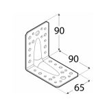 Fekete sarokvas 90x90