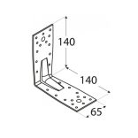 Fekete sarokvas 140x140