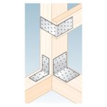 Fekete sarokösszekötő lemez 80x80x40