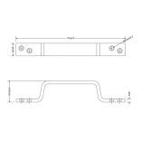 Fekete láda fogantyú erős 175x20x5