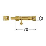 Bajonett tolózár keskeny 70x10mm