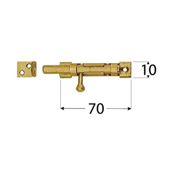 Bajonett tolózár keskeny 70x10mm