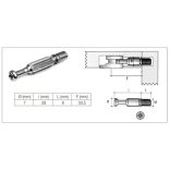 Bútorösszehúzó excenter szár M6 x 33,5