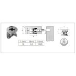 Bútorösszehúzó excenter ház 15x14 mm