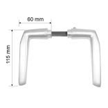 Ajtókilincs hosszított eloxált F2 110 mm