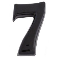 Kerámia házszám 7-es fekete 12 cm