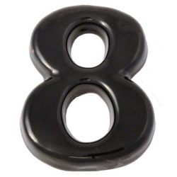 Kerámia házszám 8-as fekete 12 cm