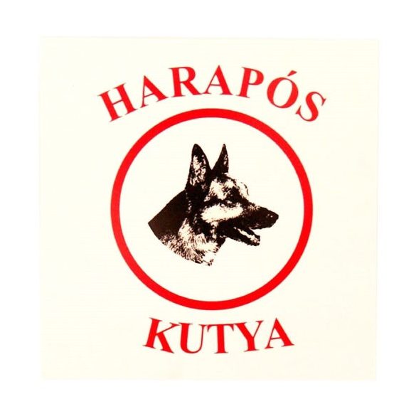 Tábla műanyag "Harapós kutya"