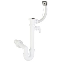   Mosogatószifon 1 tálcás túlfolyós mosógép csatlakozós